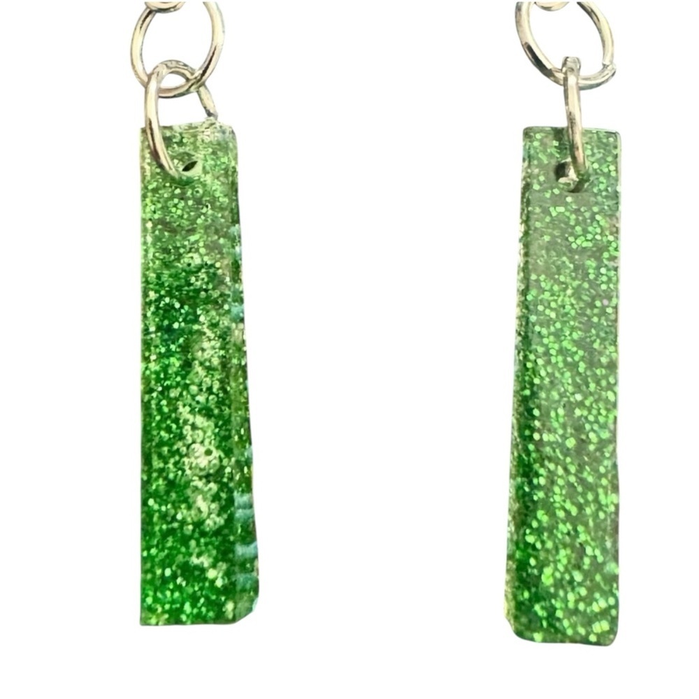 Resin Sparkle Earrings - Picture 3 of 6
